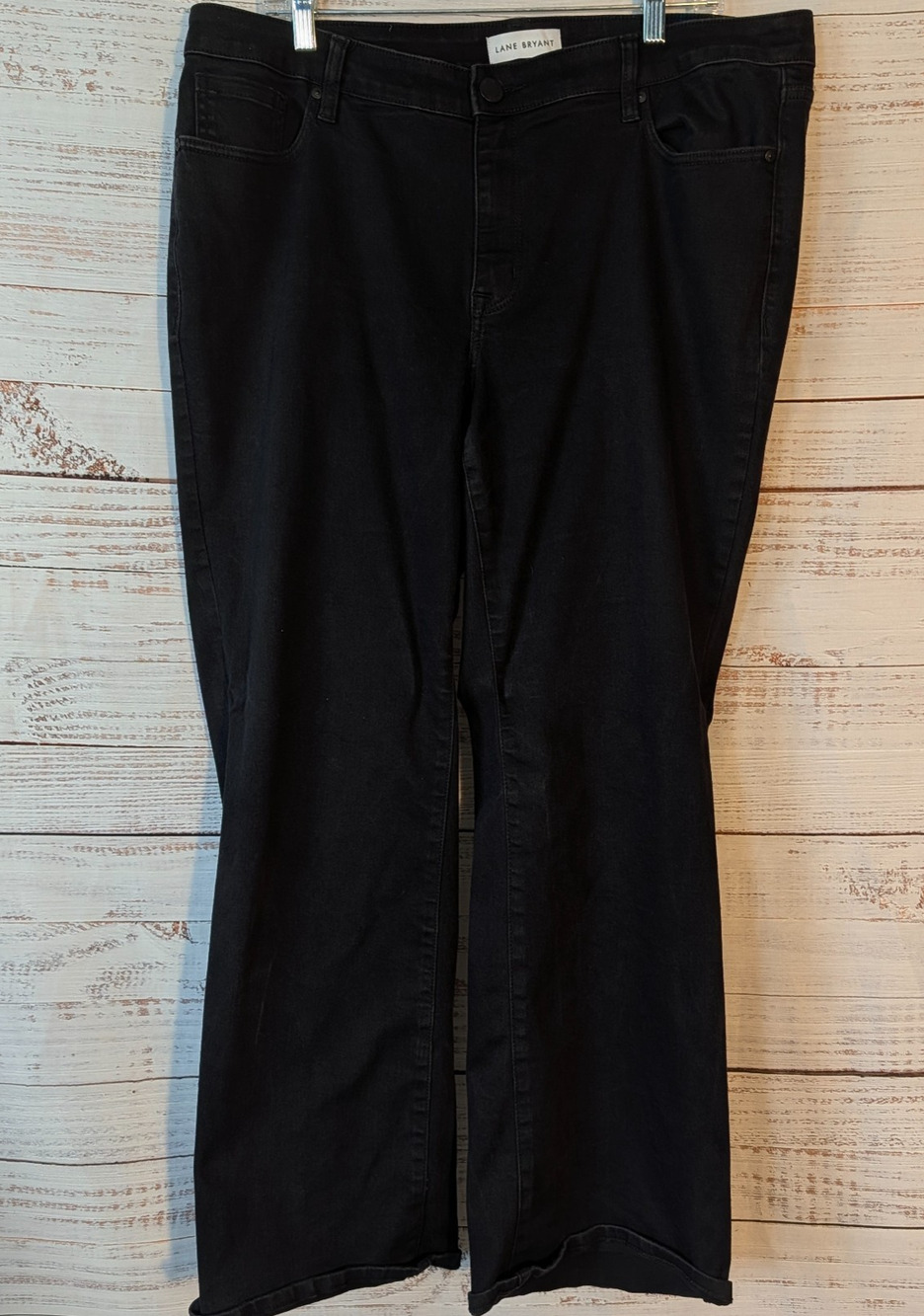 Lane Bryant Women's 18 Black Mid-Rise Bootcut Jeans Y2K Minimalist Capsule